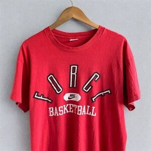 Vintage 90s Nike Force Basketball Tee shirt gray tag single stitch NBA Jordan